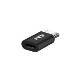 Adapter USB-C muški na USB micro-B ženski; crni MS