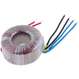 Trafo toroid 300VA 230V/2x28V 2x5,35A + pribor