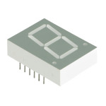 LED displej 20,32mm narančasti zaj. anoda 2V 25mA