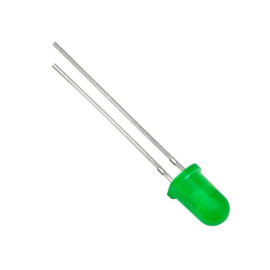 LED 5mm zelena 8-20mcd 60° 12V 11,5mA 568nm