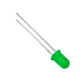 LED 5mm zelena 8-20mcd 60° 12V 11,5mA 568nm