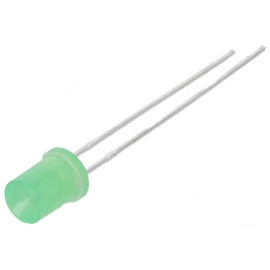 LED 5mm zelena 45-55mcd 150° 2,6V 20mA 568nm LL