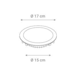 LED panel 12W 6500K 170mm okrugli ugradni bijeli