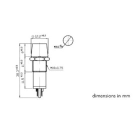 Tinjalica 12V plastična 12,2x38,3 kockasta crvena