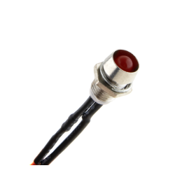 LED crvena 2-3,5VDC 8mm za šasiju; kabel 20cm
