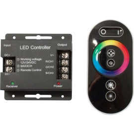 LED kontroler RGB 12-24VDC 18A + daljinski; 433MHz