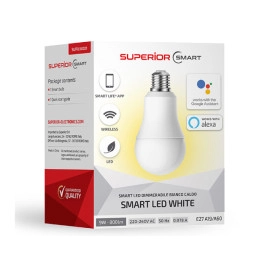 Žarulja WiFi LED E27 10W 3000K dimabilna Superior