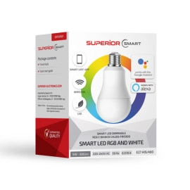 Žarulja WiFi LED E27 10W RGB 2700K-6500K Superior