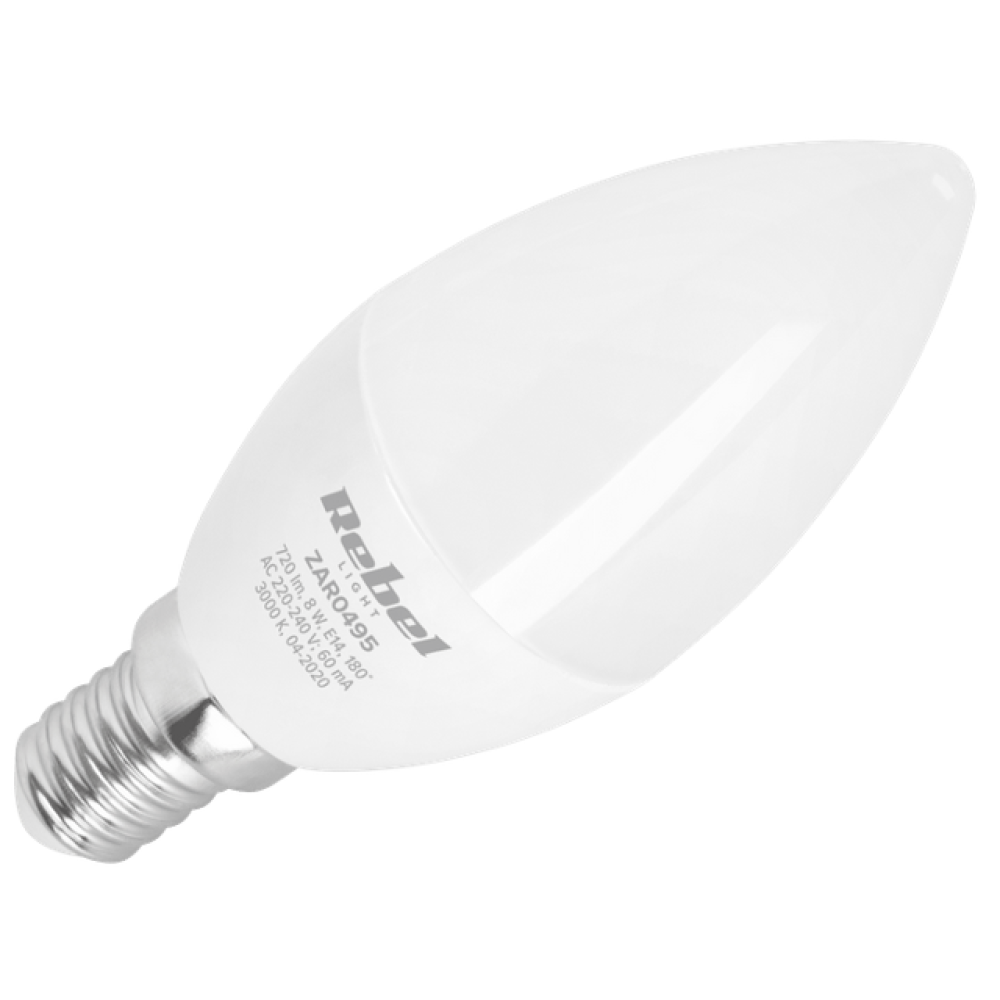 Žarulja LED E14 8W(54W) 15000h 3000K Rebel Žarulja LED E14 8W(54W) 15000h 3000K Rebel