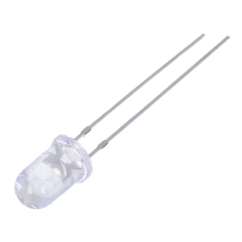 LED 5mm zelena 27000mcd 15° 2,8-3,6V 20mA 527nm tr