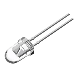 LED 5mm plava 6-8lm 60° 12V 20mA 465-475nm tr.