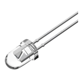 LED 5mm bijela 27lm 60° 12V 20mA 2700-3300K