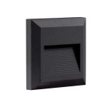 LED panel 2W 4200K 124x124mm kvadratni zidni crni 