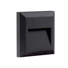 LED panel 2W 4200K 124x124mm kvadratni zidni crni 