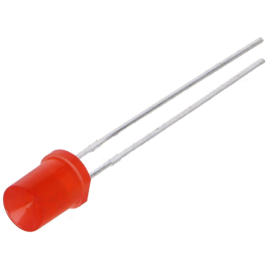 LED 5mm crvena 20-50mC 140° 2,5V 20mA 624nm