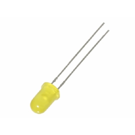 LED 5mm žuta blink 220-330mcd 60° 3-5V 20mA 590nm