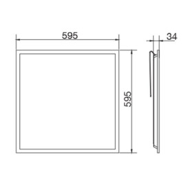 LED panel 36W 4000K kocka 600x600mm ugradbeni