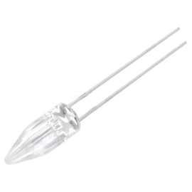 LED 5mm bijela 2400K imitacija svijeće 500-750mcd