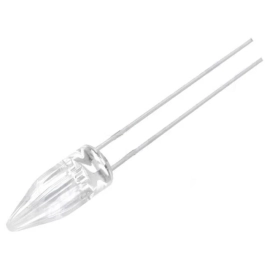 LED 5mm bijela 2400K imitacija svijeće 500-750mcd