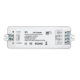 LED kontroler RGB V3 12-24VDC 12A; 4 zone