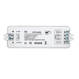 LED kontroler RGB V3 12-24VDC 12A; 4 zone