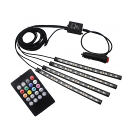 LED RGB rasvjeta za interijer automobila; 4x22,5cm