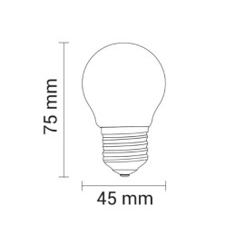 Žarulja LED E27 2W(25W) A45 4500K Filament