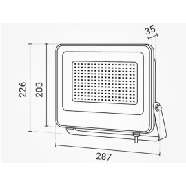 Reflektor LED 230VAC 150W 6000K IP65 OP crni