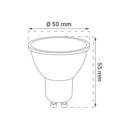 Žarulja LED GU10 5W(50W) 25000h 3000K 