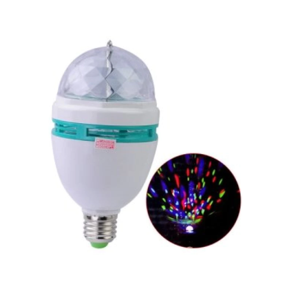 Žarulja E27 LED RGB disco, rotaciona
