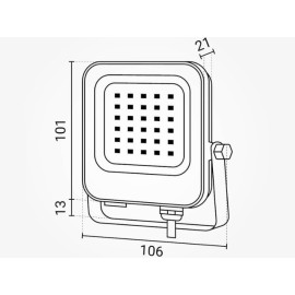 Reflektor LED 230VAC 10W RGB IP65 + daljinski
