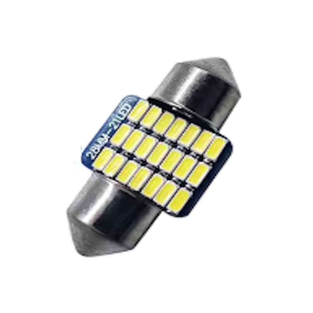 Žarulja LED axial natična 12V 1,2W 28mm 6000K