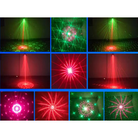 Disco LED RGB mini laserski projektor; 5VDC