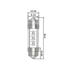 Žarulja axial natična 12V 3LED bijela