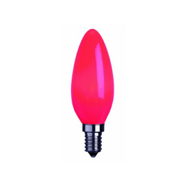 Žarulja E14 230V 25W - svijeća crvena