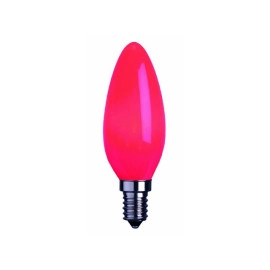 Žarulja E14 230V 25W - svijeća crvena
