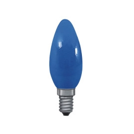 Žarulja E14 230V 25W - svijeća plava