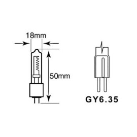 Žarulja halogena GY6,35 120V 300W - - - - -