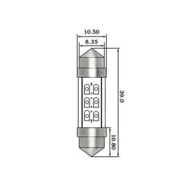Žarulja LED S8.5-6 12V 6LED bijela 