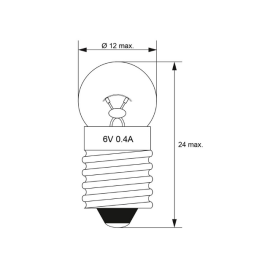 Žarulja E10 6V 400mA 2,35W
