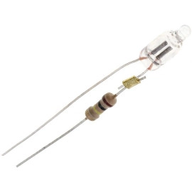 Žarulja neon 230VAC + R100K 1,4mA 3,8x10mm