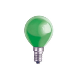 Žarulja E14 230V 15W - kugla zelena