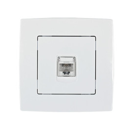 Utičnica telefonska 1x mikro RJ11 P/Ž bijela