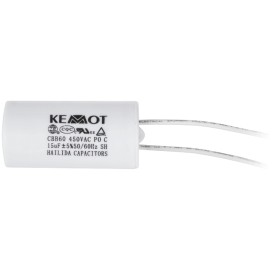 Kondenzator motorni radni 15uF 450V 5% + kabel