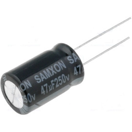 Elko 47uF 250V 105°C 12,5x20mm ±20% RM5 stojeći