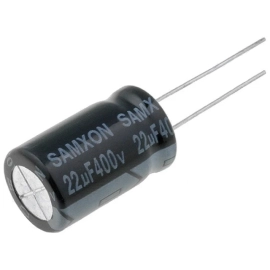 Elko 22uF 400V 105°C 12,5x20mm RM5 stojeći
