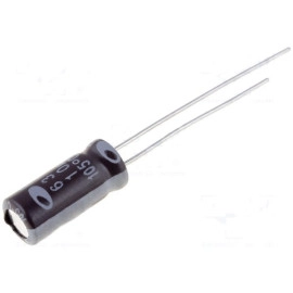Elko 100uF 63V 105°C 8x11,5mm RM3,5 stojeći