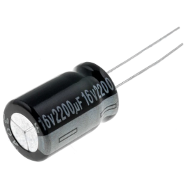 Elko 2200uF 16V 105°C 13x20mm 20% RM5 stojeći