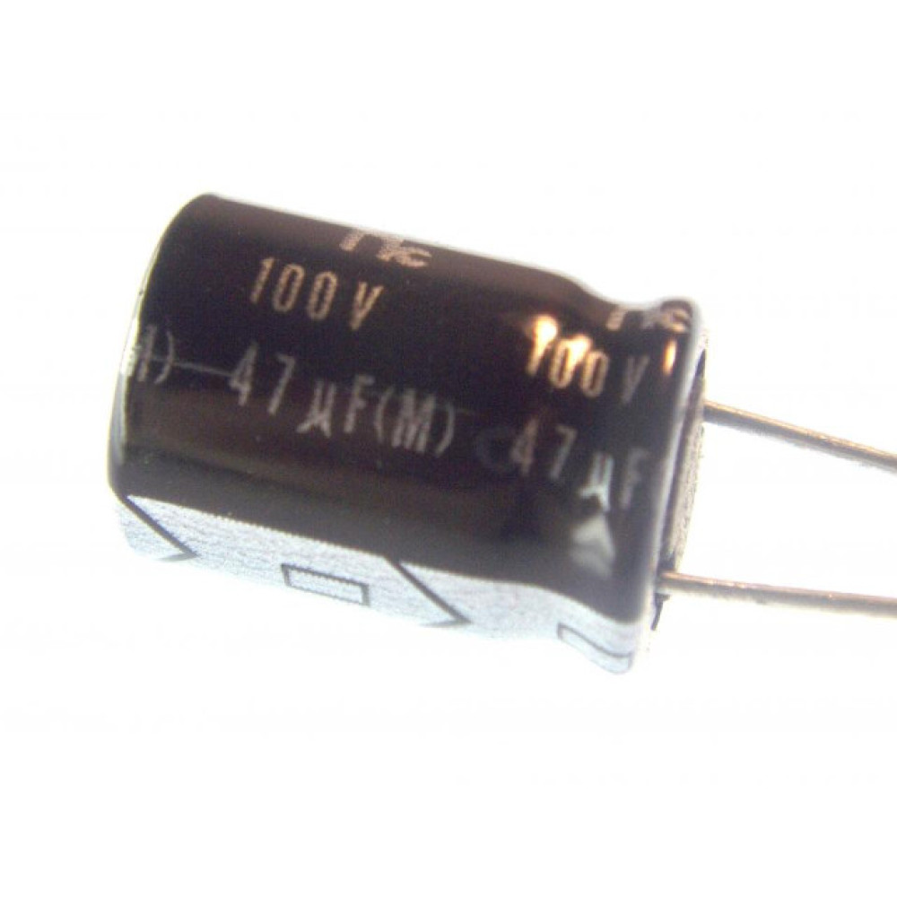 Elko 47uF 100V 105°C 10x12,5mm stojeći 20%