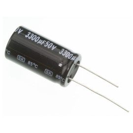 Elko 3300uF 50V 85°C 18x35,5mm RM7,5 stojeći